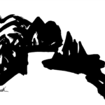 <strong>Alagash River #1 </strong><br />
ink on paper, 24” X 30” framed Alagash River #1