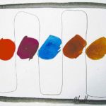 <strong>Spectrum</strong><br />watercolor on paper 22” X 26” framed Spectrum