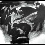 <strong>The Human Condition 
</strong><br />
a triptych, acrylic on linen 48” X 60” The Human Condition-a Triptych