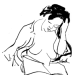 <strong> Woman Reading  </strong><br />29in X 23in Woman Reading