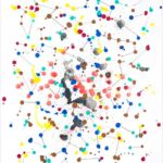 <strong>Connectivity Multi Values #1</strong><br />
acrylic on canvas 34” X 24” Connectivity Multi Values #1