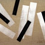 <strong>A Nod To Thelonious #6</strong><br />Acrylic on raw linen 19” X 32” <strong>SOLD</strong> A Nod To Thelonious #6