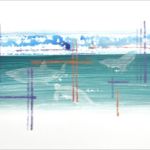 <strong>Scapes #7 </strong><br />
acrylic on linen 24” X 48” <strong>
SOLD</strong> Scapes #7