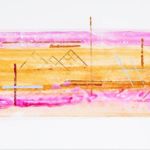 <strong>Scapes #8</strong><br />acrylic on linen 24” X 48” Scapes #8