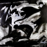 <strong>War-TheHumanCondition, Panel 2 detail</strong><br /> acrylic on linen. War-TheHumanCondition